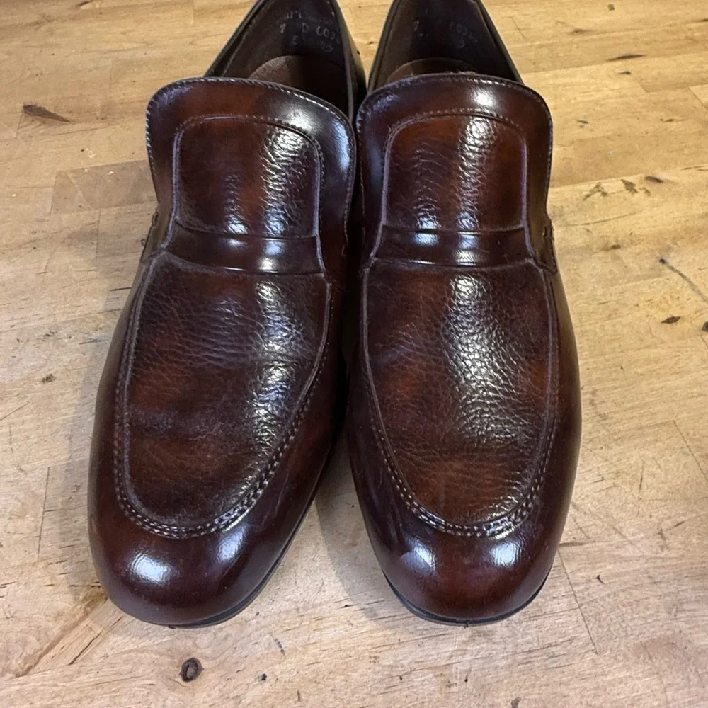 Men's Brown Leather Slip-On Loafers